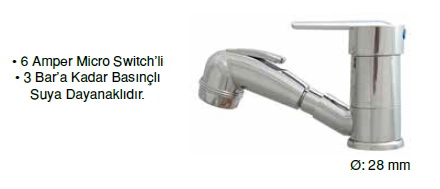 COMET PARMA HORTUMLU MUSLUK SICAK-SOĞUK S2815.20.21