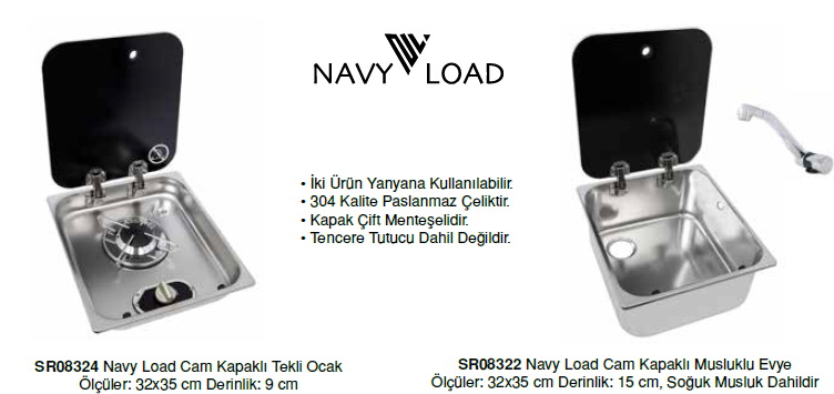 NAVY LOAD CAM KAPAKLI MUSLUKLU EVYE