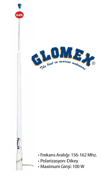 VHF TELSİZ ANTENİ RA 1206NY FİBERGLAS/2.4 MT