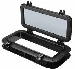 SEAFLO PLASTİK LUMBOZ DİKDÖRTGEN 20X40 CM SİYAH