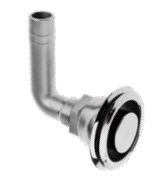 HAVA FİRARI FLANŞLI DİRSEK 5/8"""" KROM