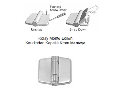 KENDİNDEN KAPAKLI MENTEŞE 40X40 MM