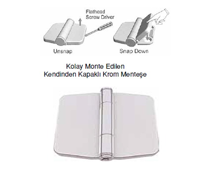 KENDİNDEN KAPAKLI MENTEŞE 78X78 MM